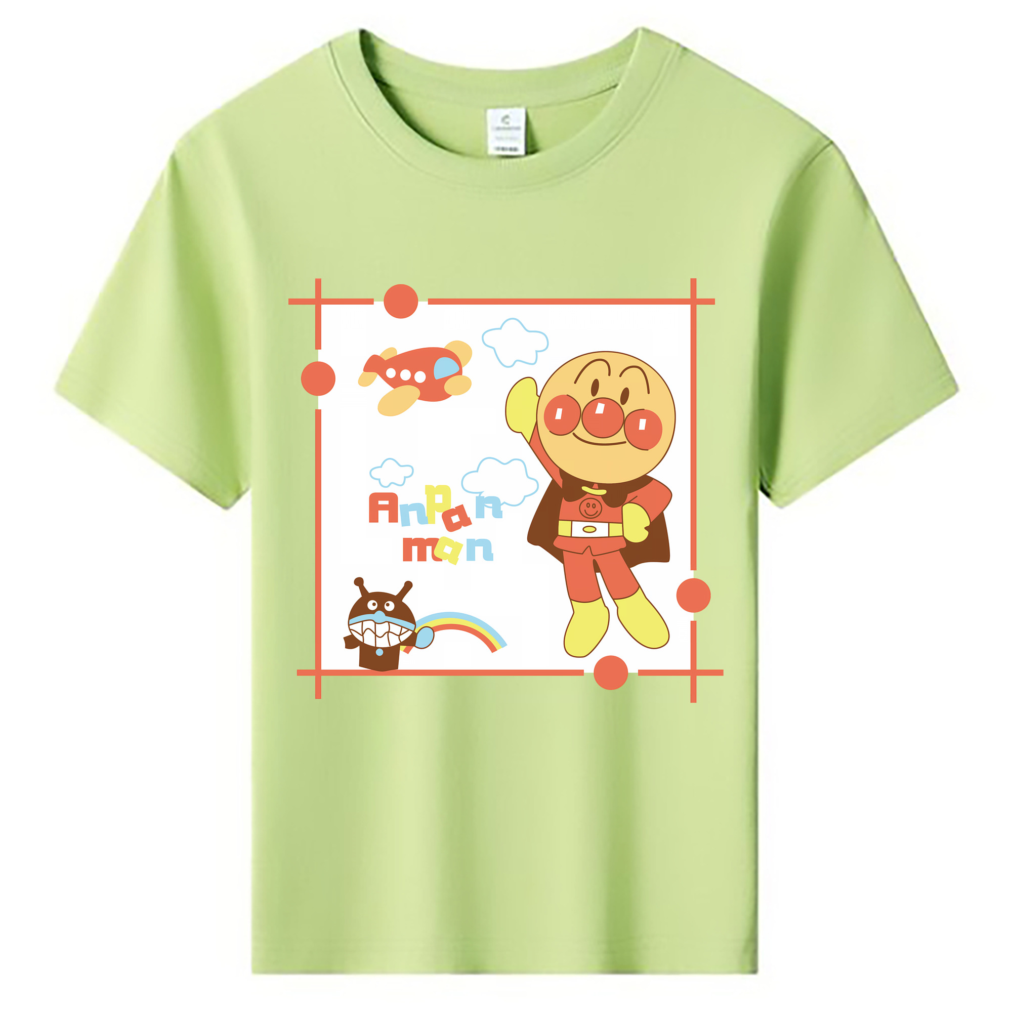 （画像用） アンパンマン Anpanman 綿100％キッズTシャツ（フロントプリント）